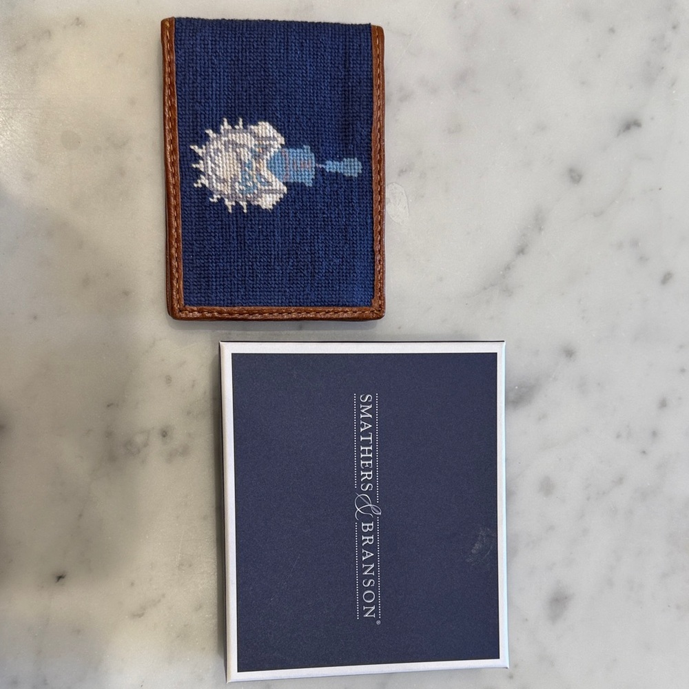 Blue Needlepoint Citadel Walket Holder